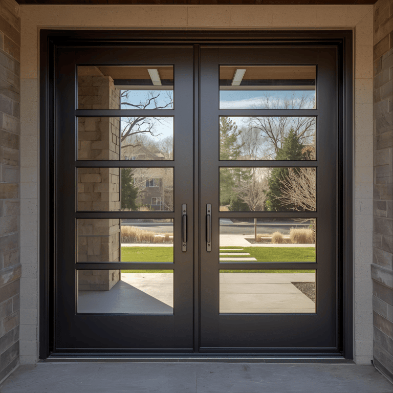 exterior steel doors with glass in USA